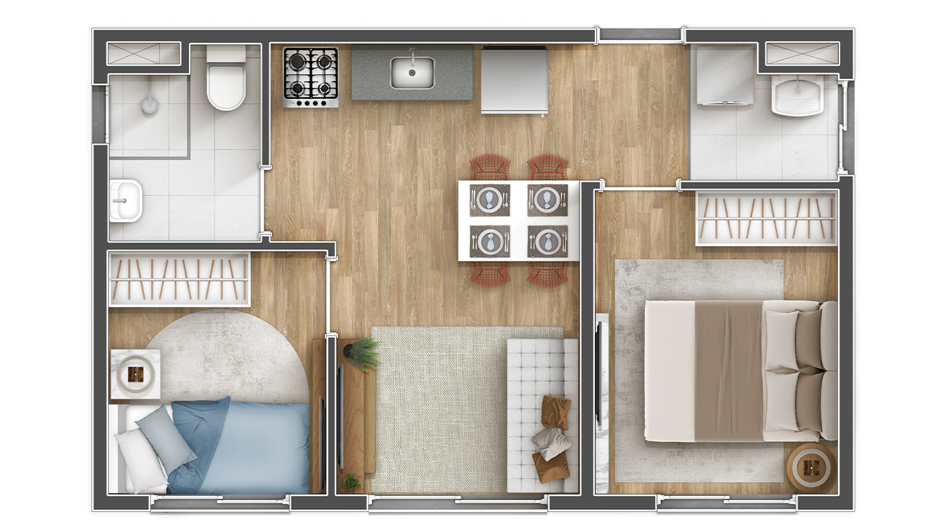 Apartamento à venda com 35m², 2 quartos sem vaga - 11