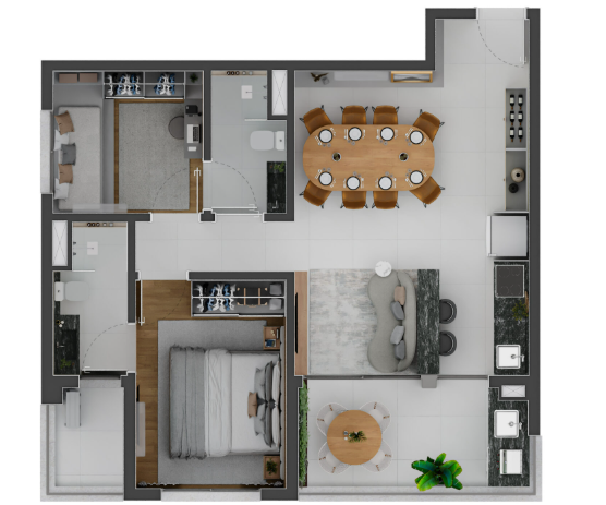 Apartamento à venda com 73m², 2 quartos com vaga - 17