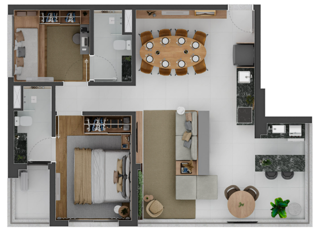 Apartamento à venda com 80m², 2 quartos com vaga - 17