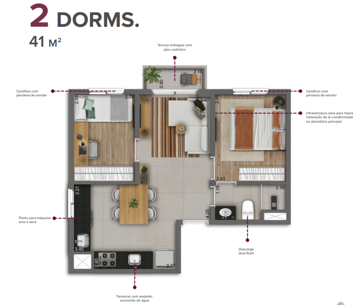 Apartamento à venda com 41m², 2 quartos sem vaga - 20