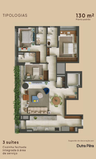 Apartamento à venda com 130m², 3 quartos com vaga - 24