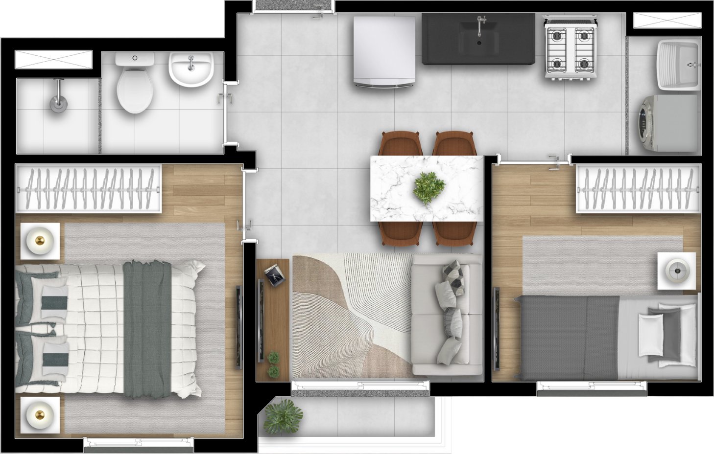 Apartamento à venda com 33m², 2 quartos com vaga - 39