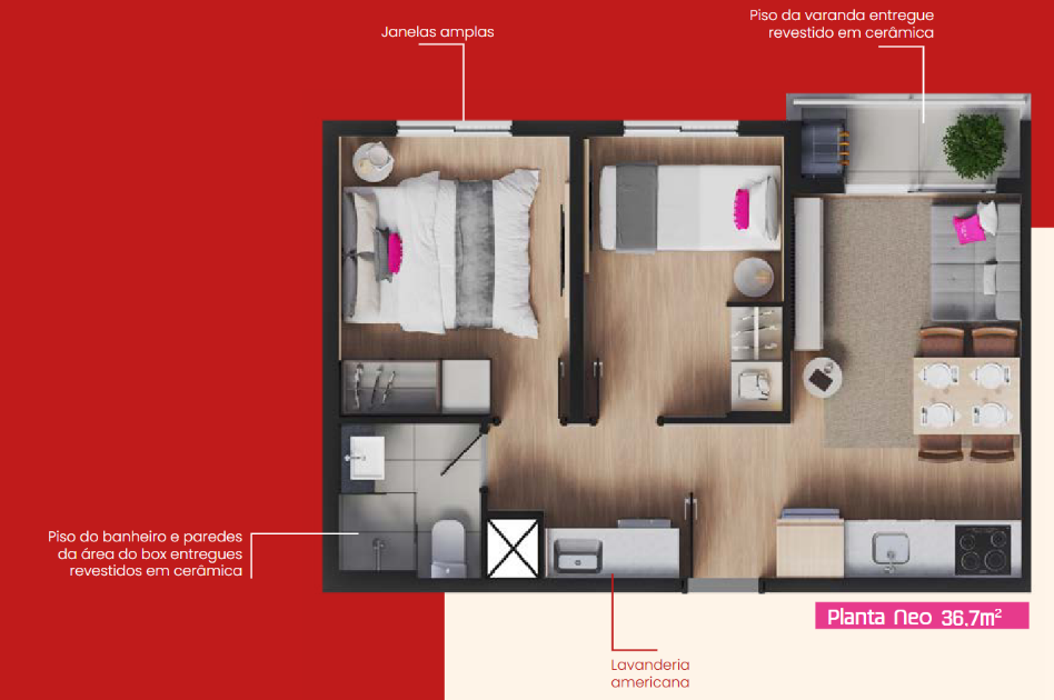 Apartamento à venda com 36m², 2 quartos sem vaga - 18