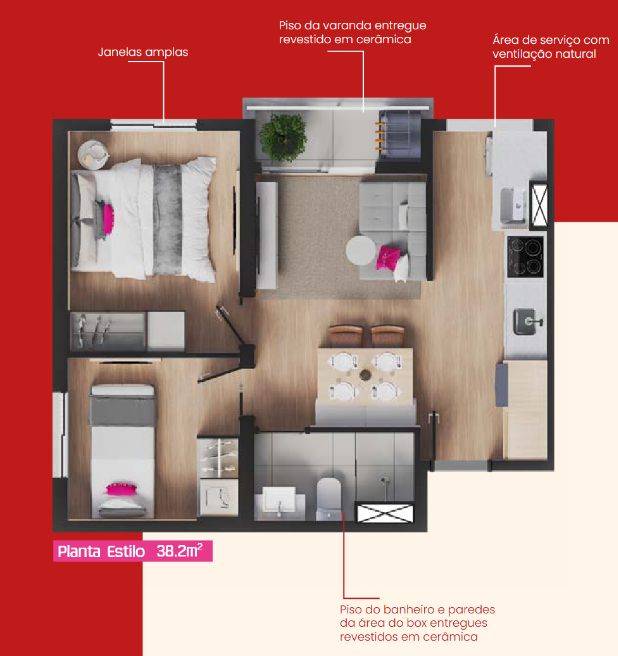 Apartamento à venda com 36m², 2 quartos sem vaga - 18