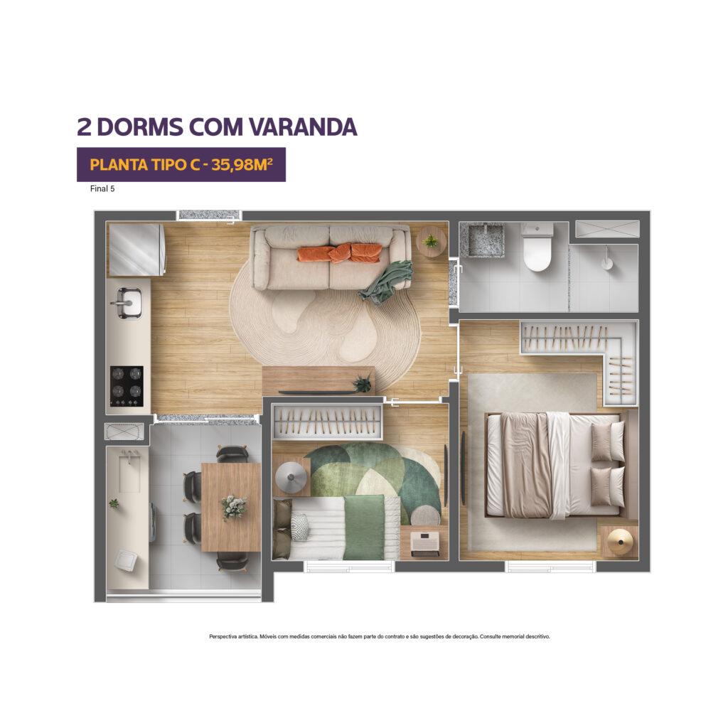 Apartamento à venda com 35m², 2 quartos sem vaga - 16