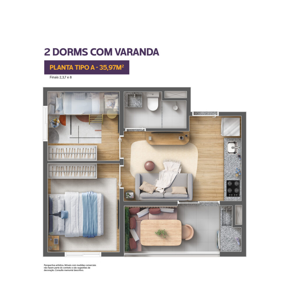 Apartamento à venda com 35m², 2 quartos sem vaga - 17