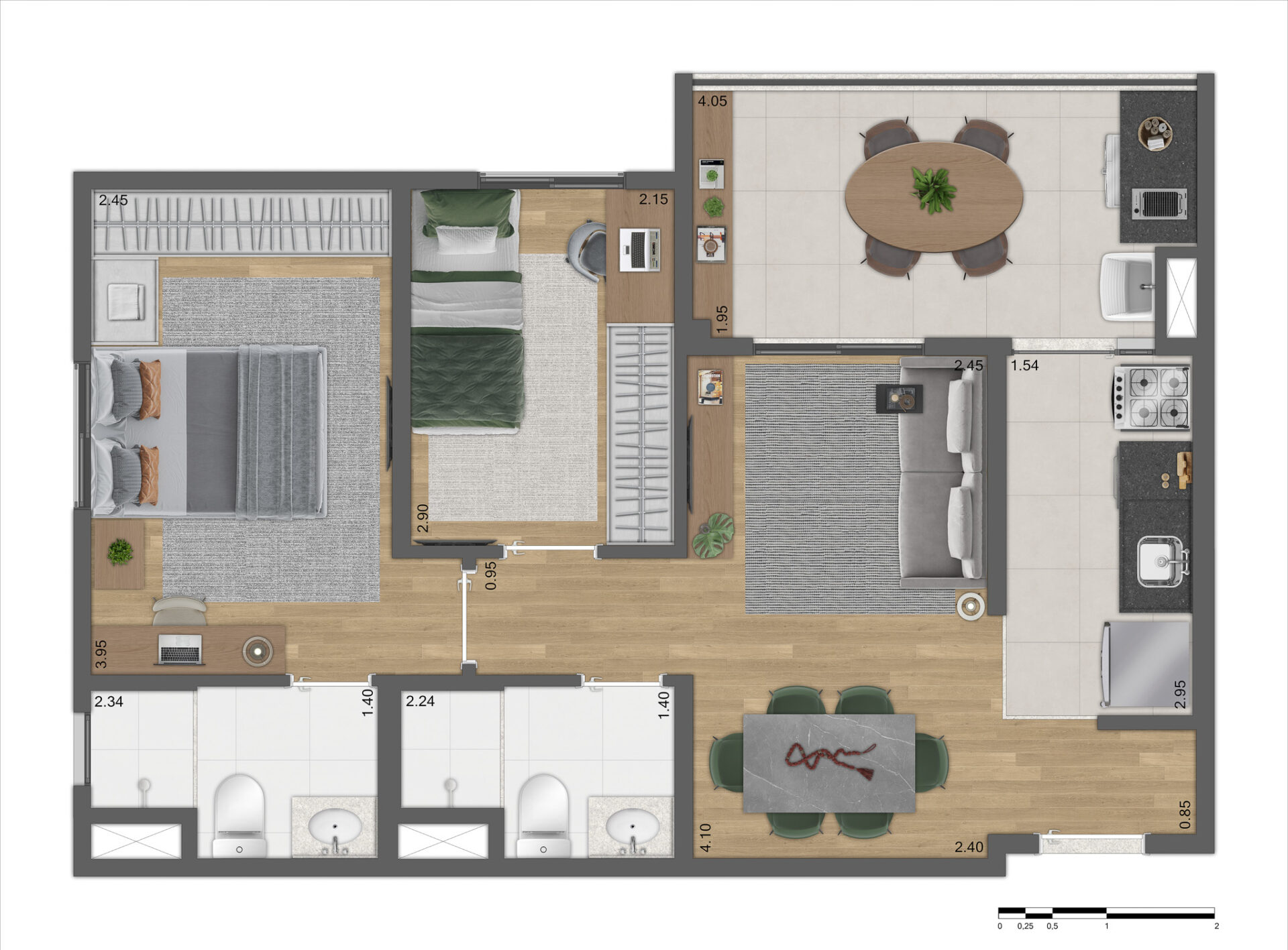 Apartamento à venda com 55m², 2 quartos com vaga - 18