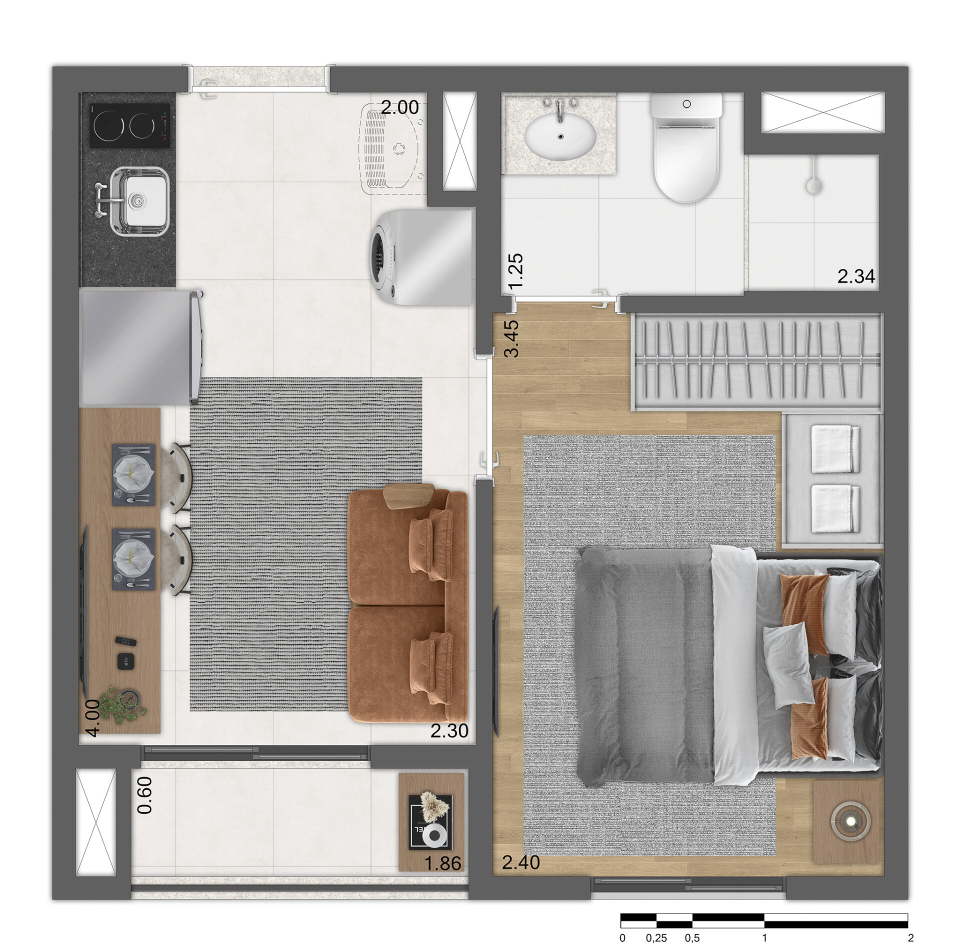 Apartamento à venda com 24m², 1 quarto sem vaga - 18
