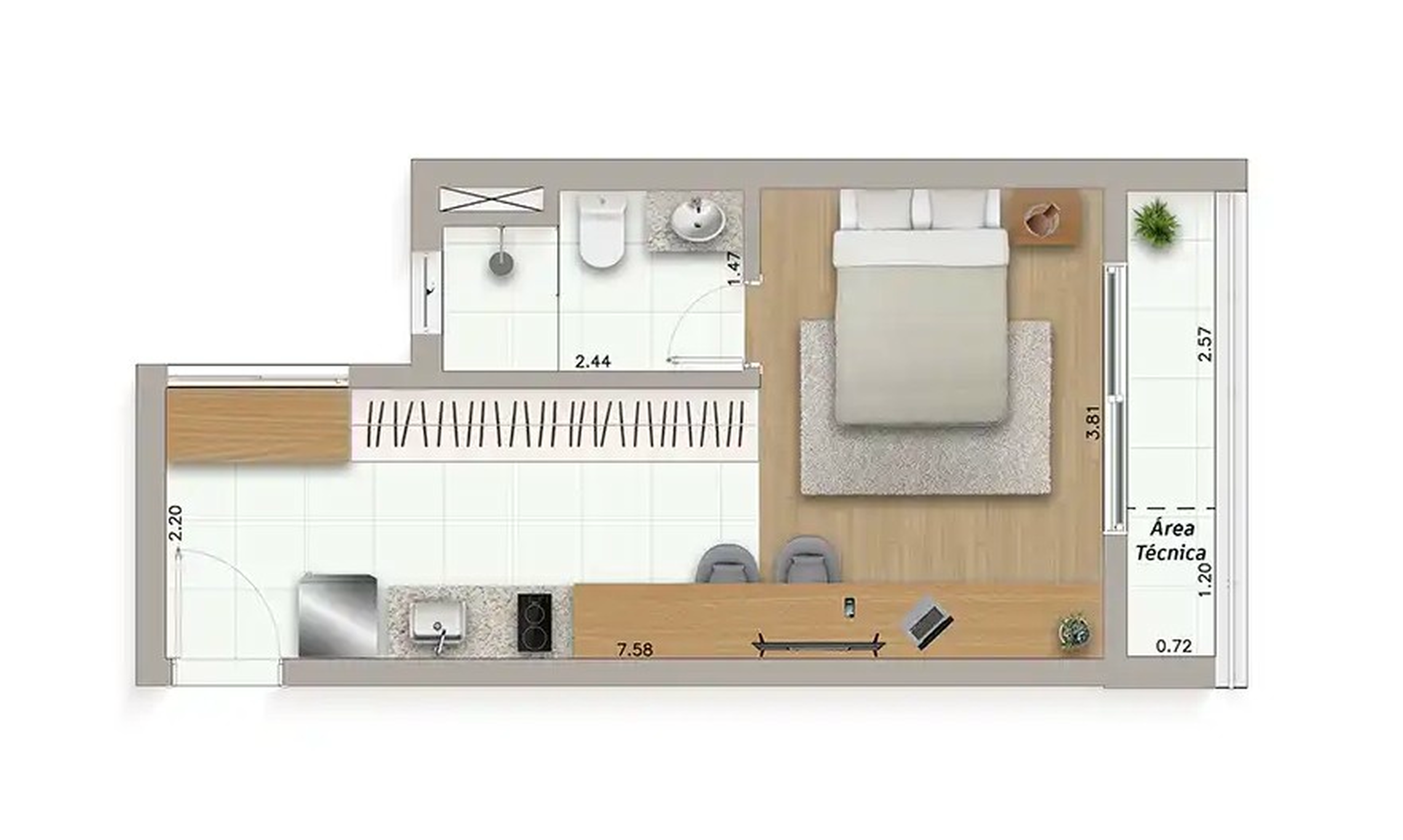 Studio à venda com 33m², 0 quartos sem vaga - 22