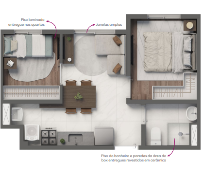 Apartamento à venda com 31m², 2 quartos sem vaga - 19