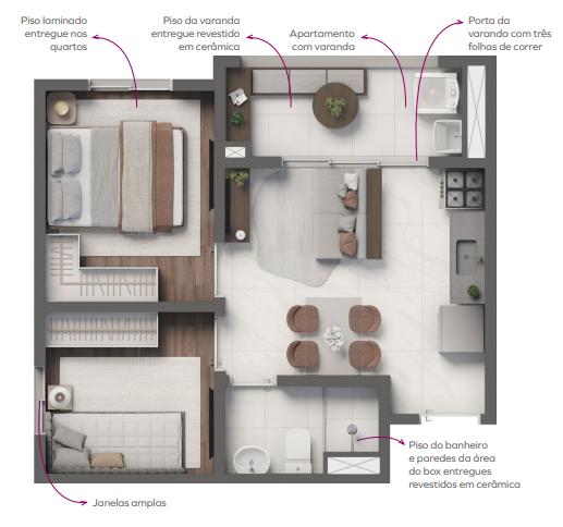 Apartamento à venda com 36m², 2 quartos sem vaga - 19