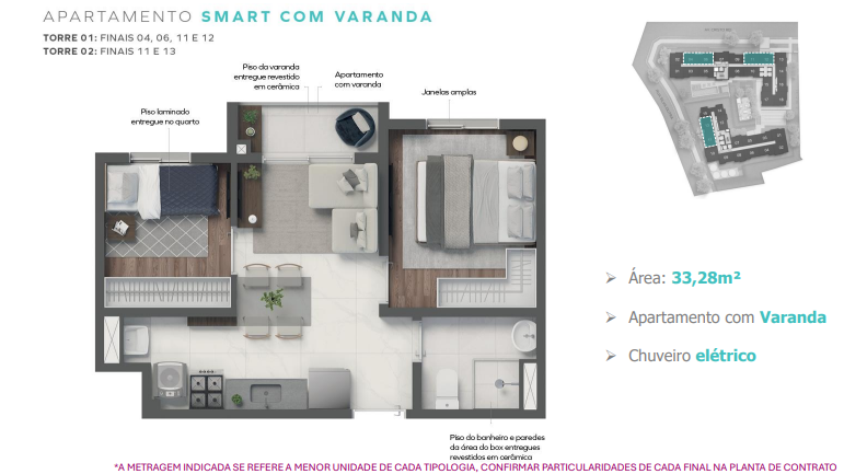Apartamento à venda com 33m², 2 quartos sem vaga - 16