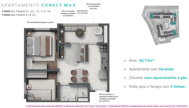 Apartamento à venda com 36m², 2 quartos sem vaga - 16