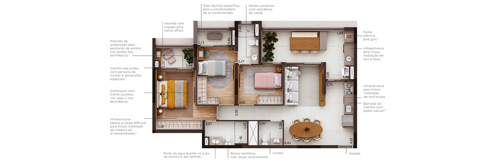 Apartamento à venda com 97m², 3 quartos com vaga - 18