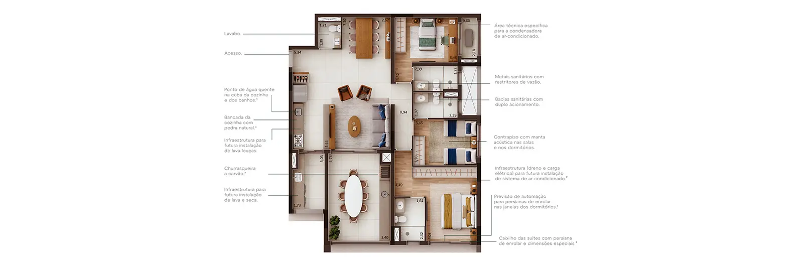 Apartamento à venda com 125m², 3 quartos com vaga - 18