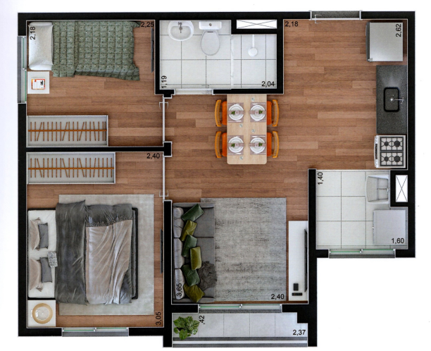 Apartamento à venda com 36m², 2 quartos sem vaga - 12