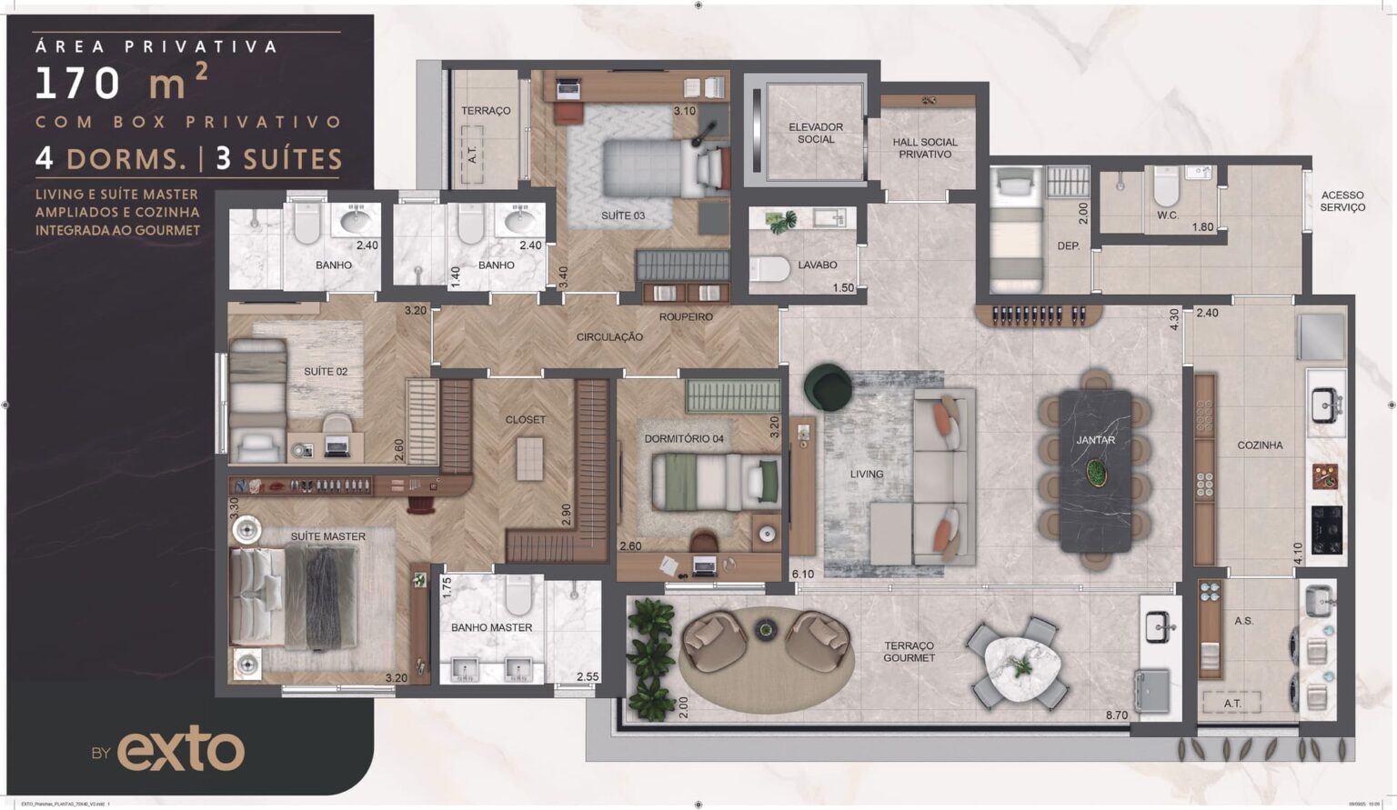 Apartamento à venda com 170m², 4 quartos com vaga - 15