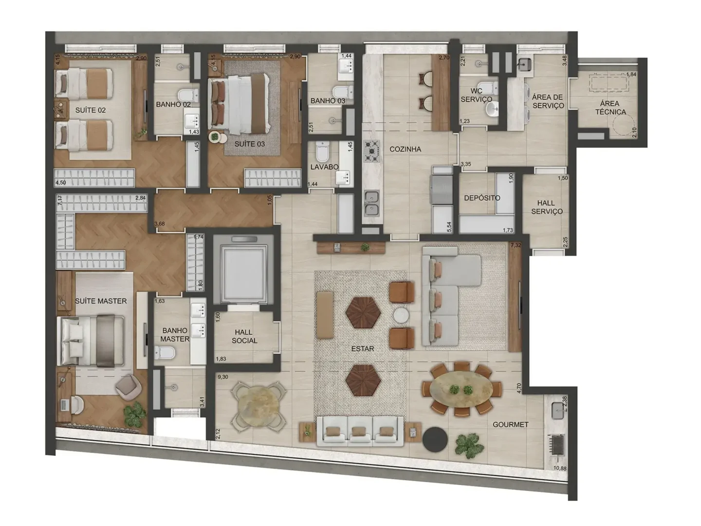 Apartamento à venda com 200m², 3 quartos com vaga - 31