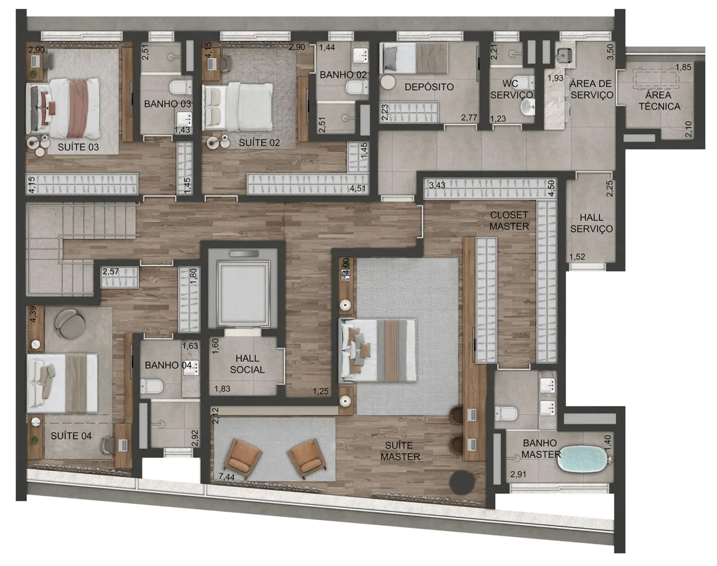 Apartamento à venda com 396m², 4 quartos com vaga - 32