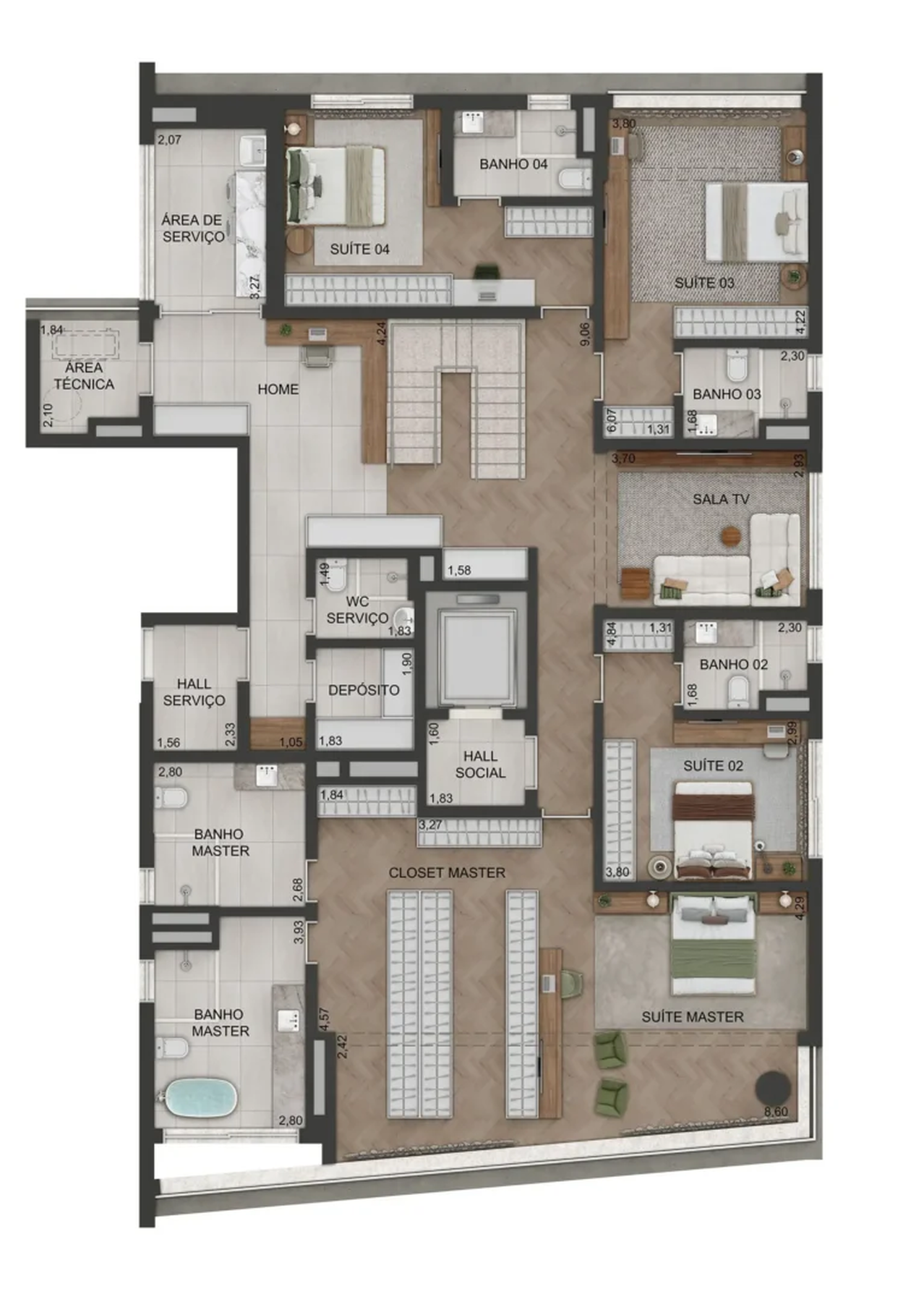 Apartamento à venda com 484m², 4 quartos com vaga - 31
