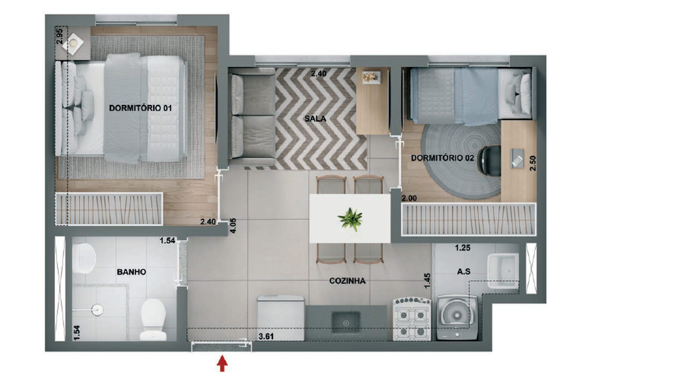Apartamento à venda com 32m², 2 quartos sem vaga - 14
