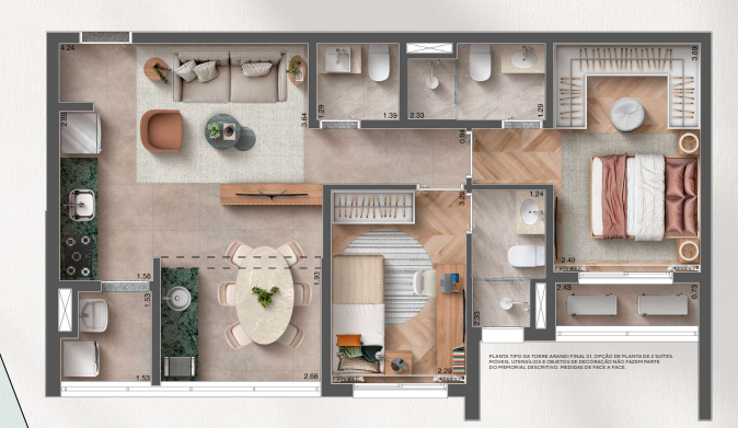 Apartamento à venda com 62m², 2 quartos com vaga - 23