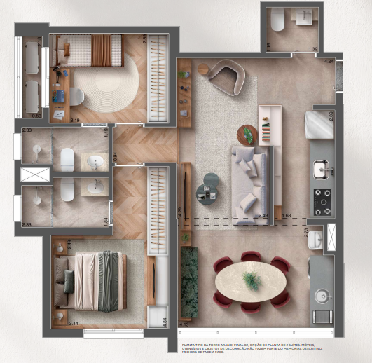 Apartamento à venda com 65m², 2 quartos com vaga - 23