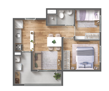 Apartamento à venda com 41m², 2 quartos sem vaga - 38