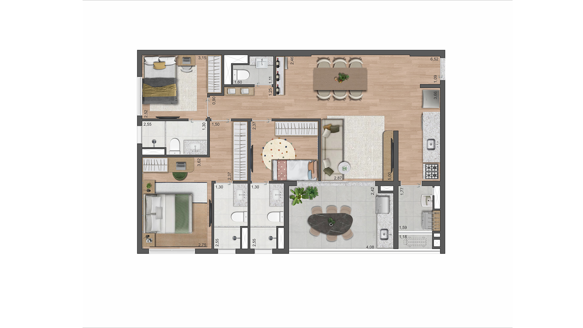 Apartamento à venda com 97m², 3 quartos com vaga - 22