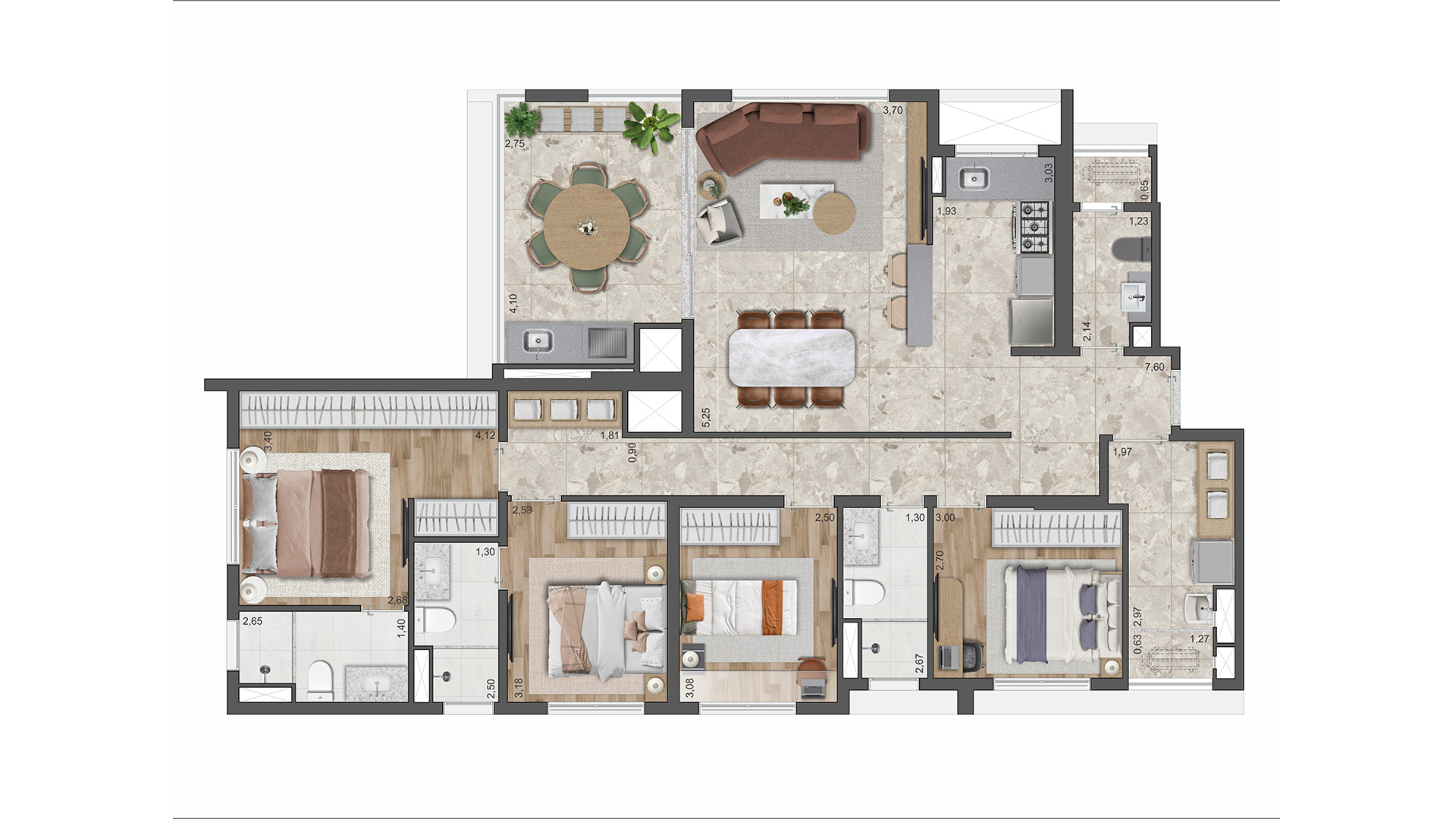 Apartamento à venda com 128m², 4 quartos com vaga - 21