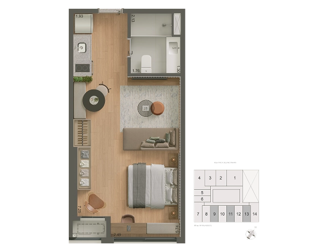 Studio à venda com 33m², 0 quartos sem vaga - 29