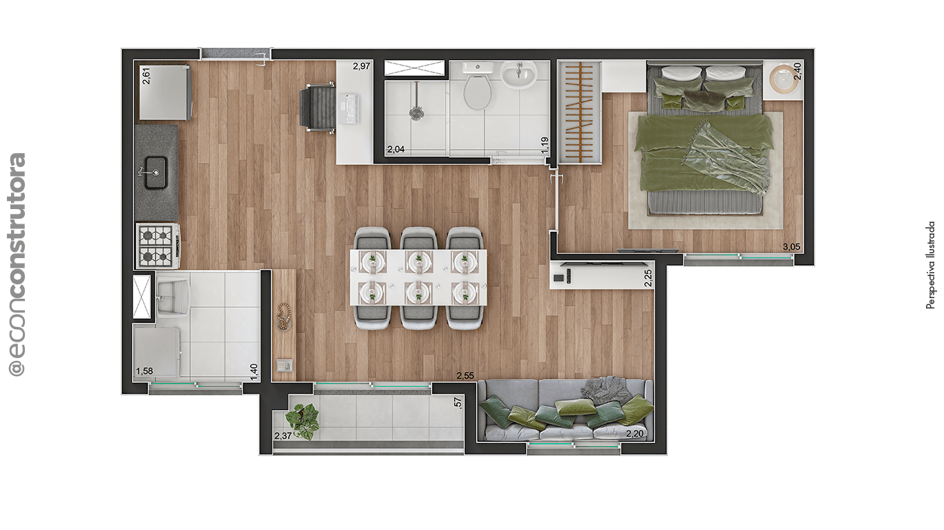 Apartamento à venda com 37m², 2 quartos sem vaga - 16