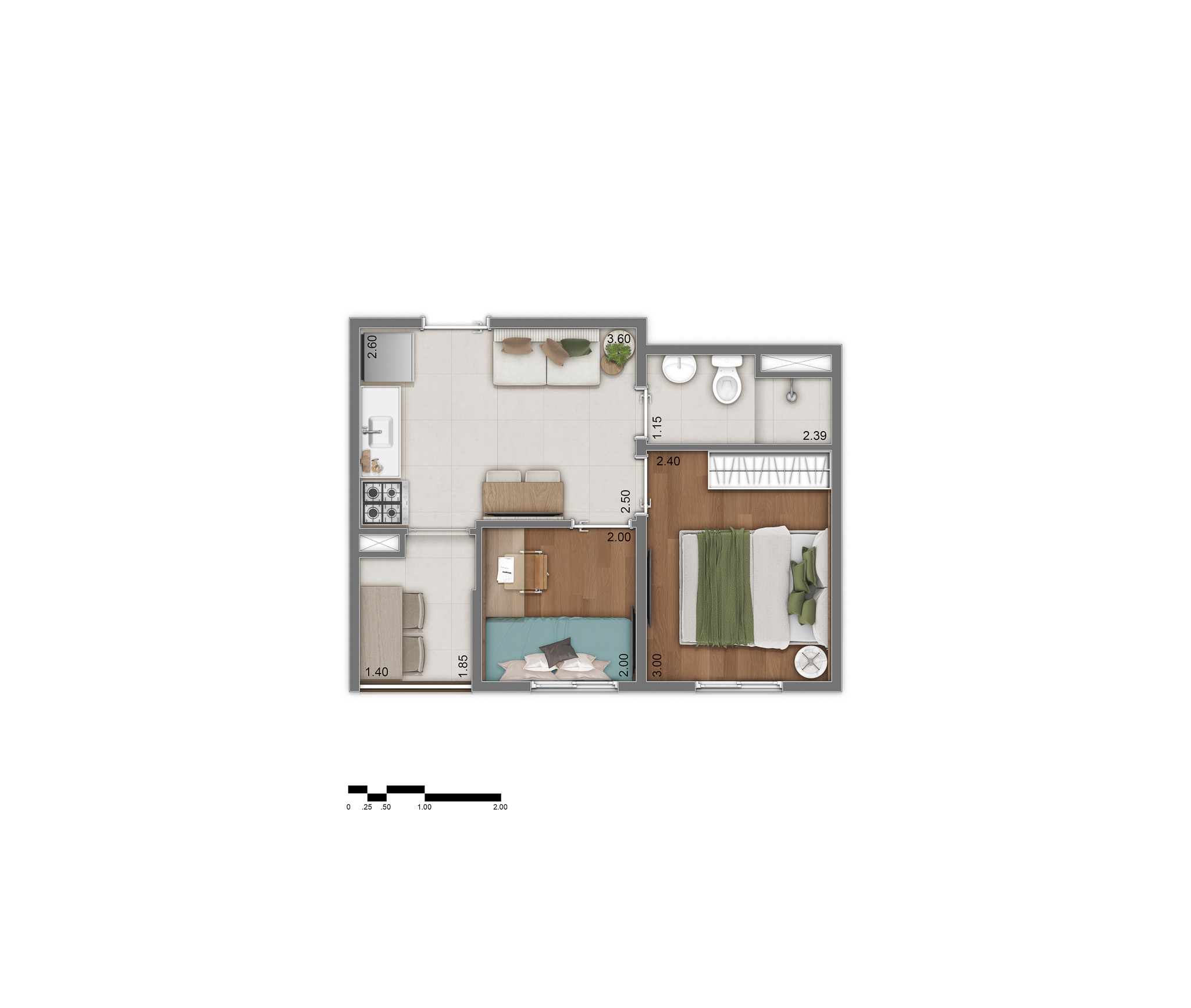 Apartamento à venda com 29m², 1 quarto sem vaga - 21