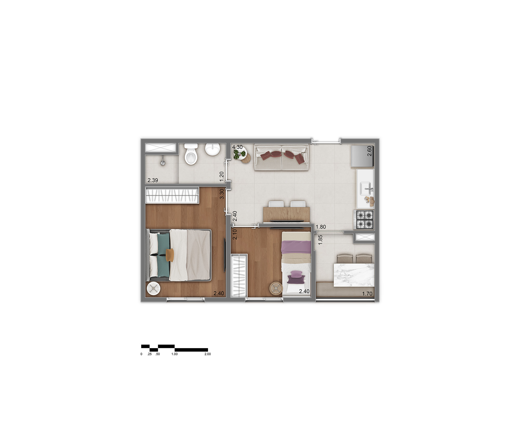 Apartamento à venda com 33m², 2 quartos sem vaga - 21