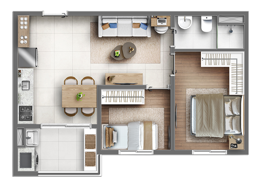 Apartamento à venda com 41m², 2 quartos sem vaga - 27