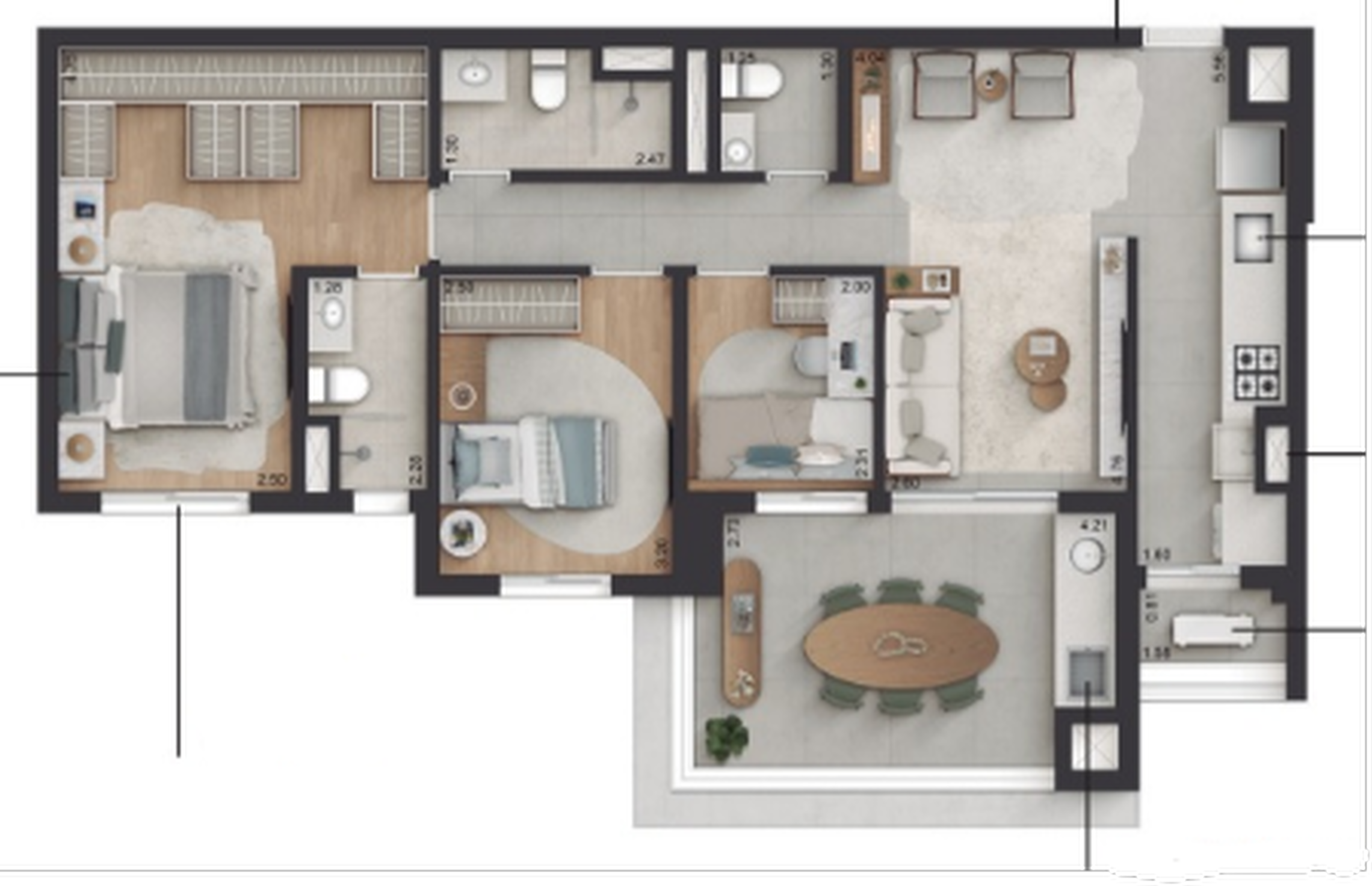 Apartamento à venda com 90m², 3 quartos com vaga - 26