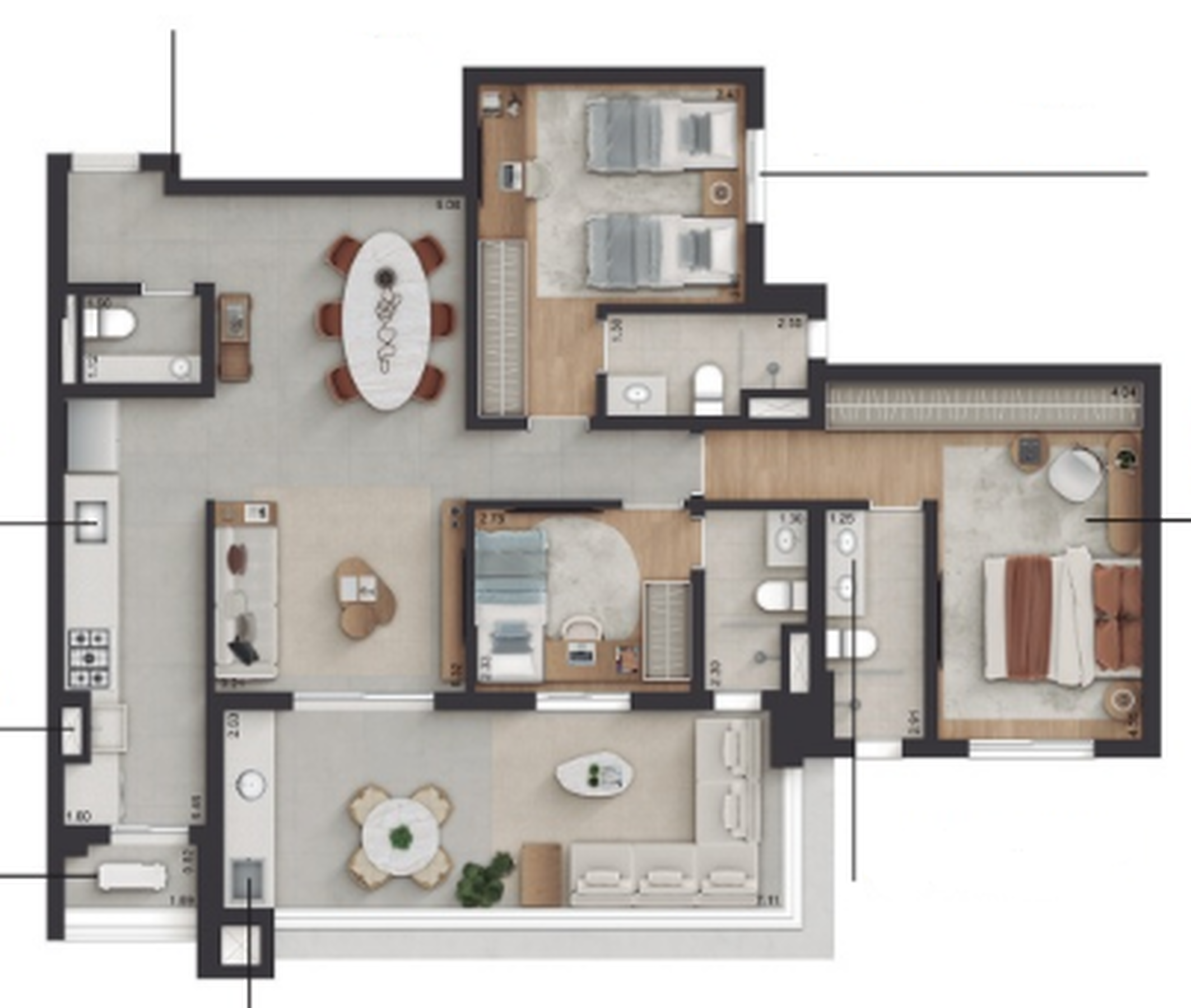 Apartamento à venda com 120m², 3 quartos com vaga - 26