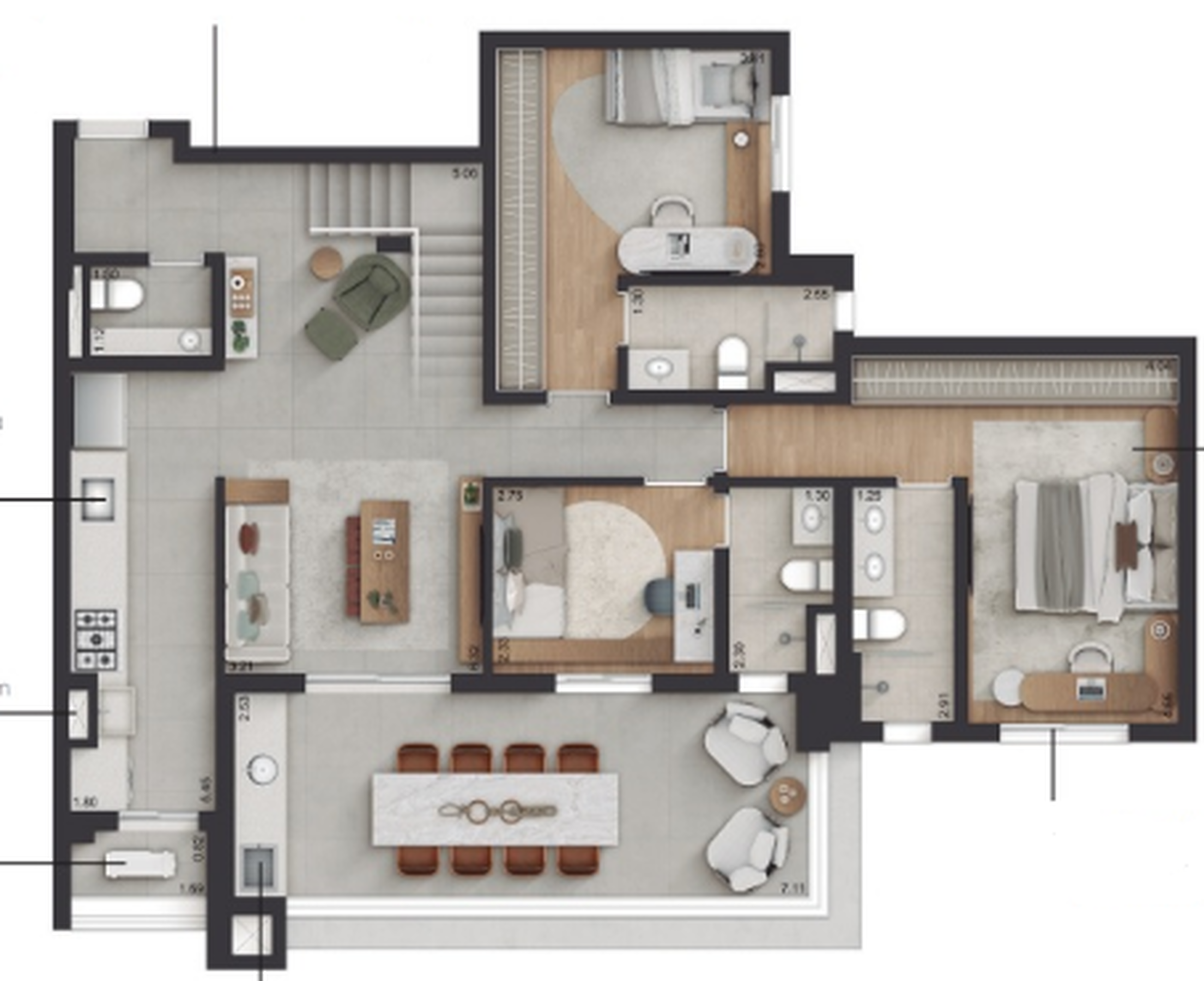 Apartamento à venda com 234m², 4 quartos com vaga - 26