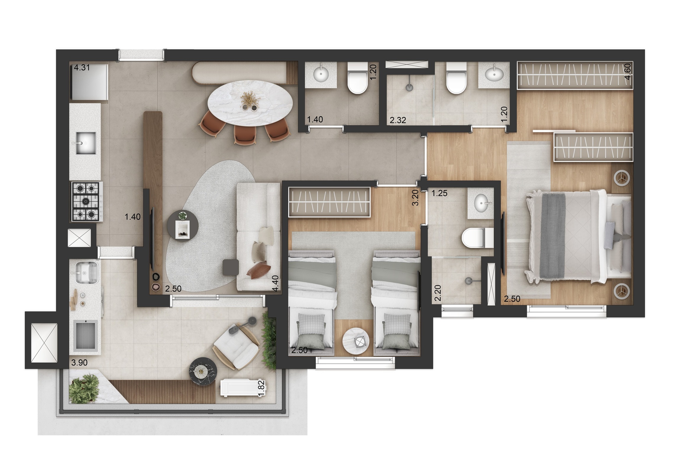 Apartamento à venda com 65m², 2 quartos com vaga - 25