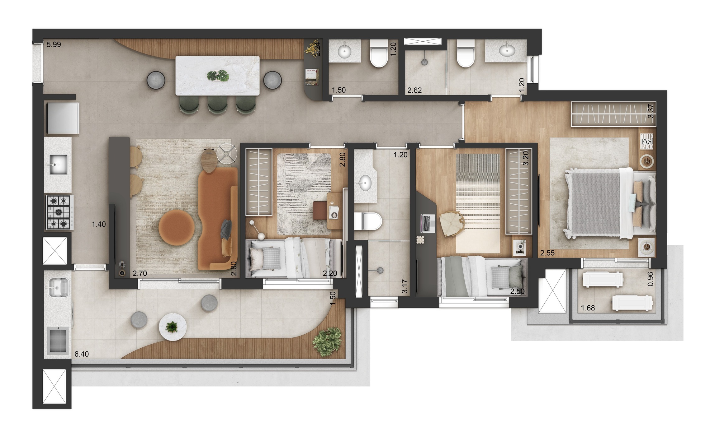 Apartamento à venda com 85m², 3 quartos com vaga - 25