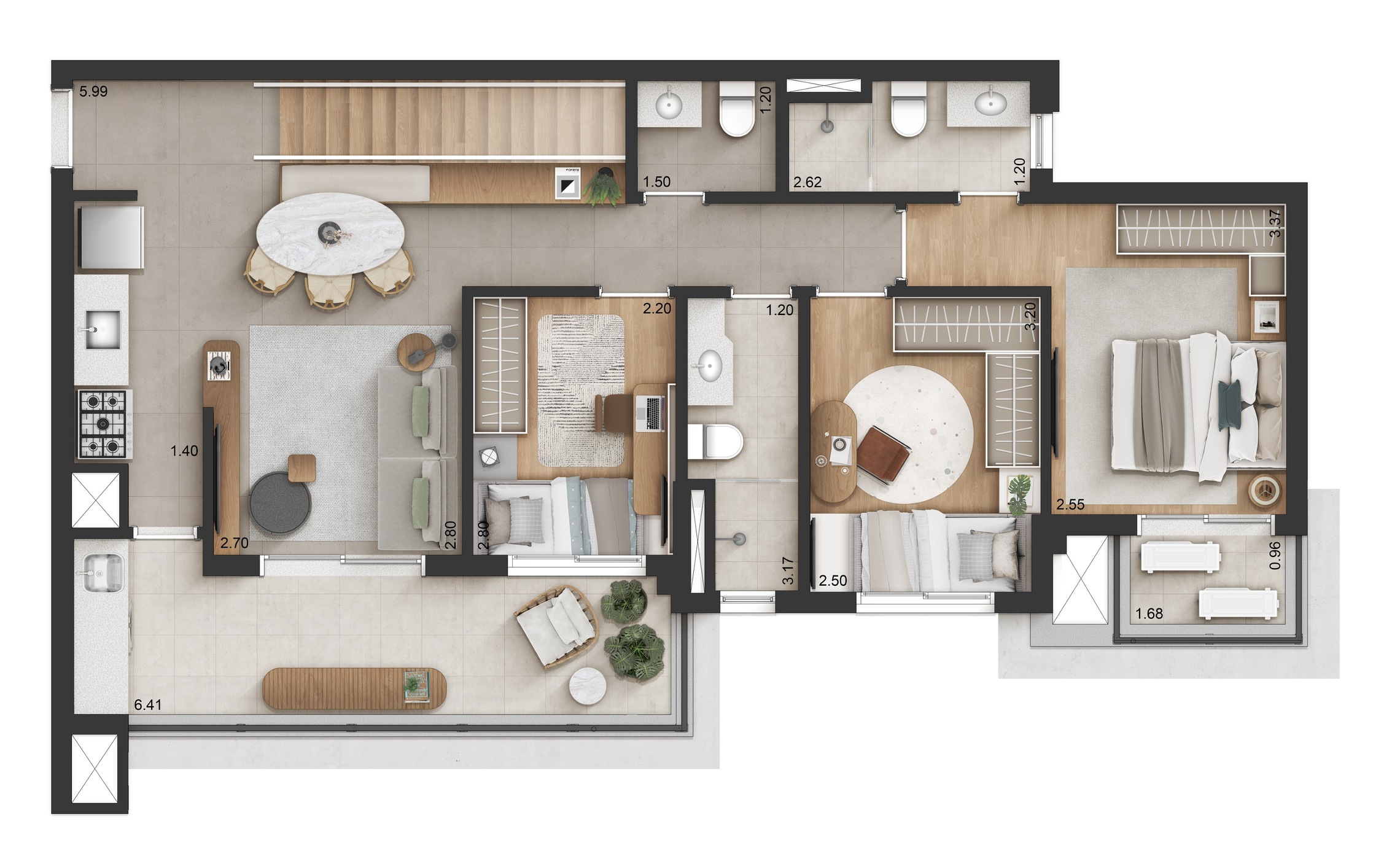 Apartamento à venda com 167m², 3 quartos com vaga - 26