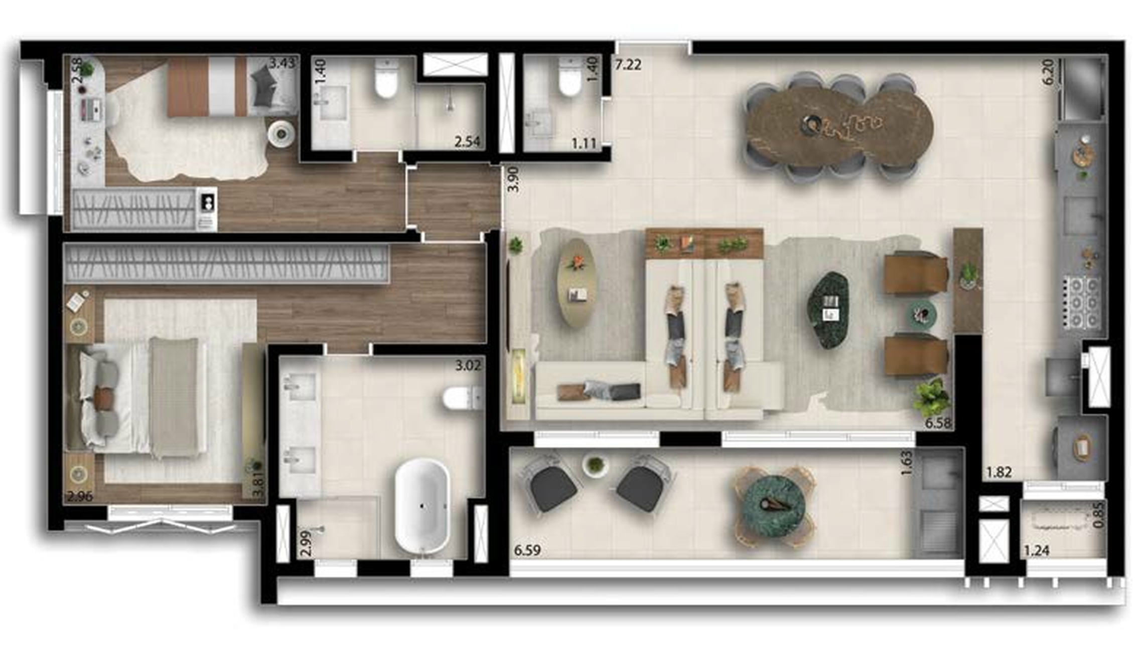 Apartamento à venda com 119m², 3 quartos com vaga - 19