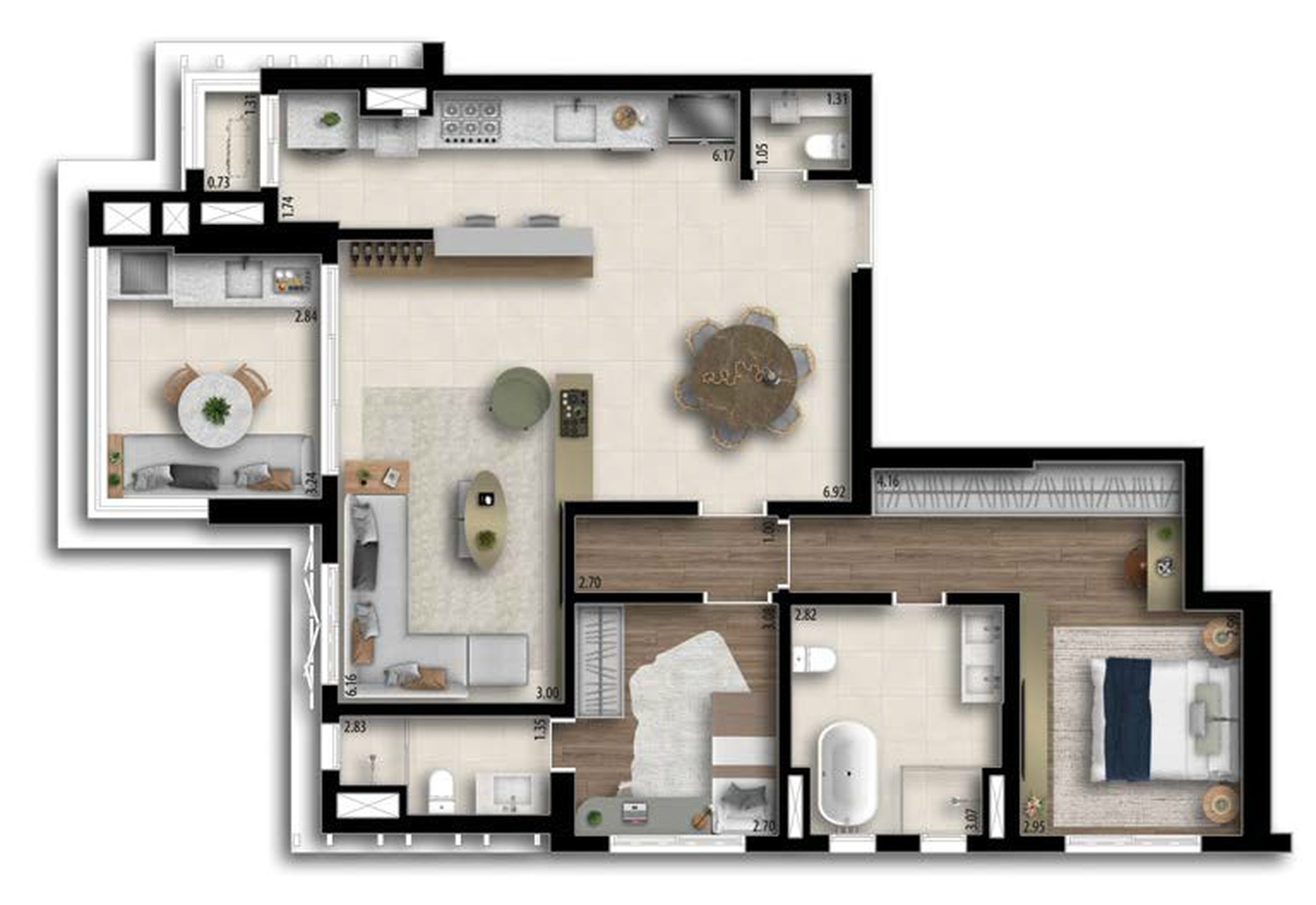 Apartamento à venda com 120m², 3 quartos com vaga - 19