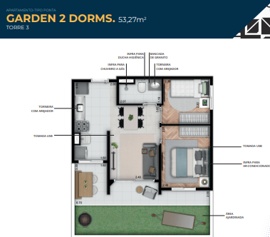 Apartamento à venda com 53m², 2 quartos sem vaga - 17