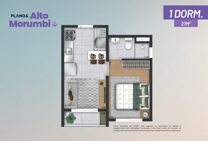 Apartamento à venda com 27m², 2 quartos sem vaga - 20