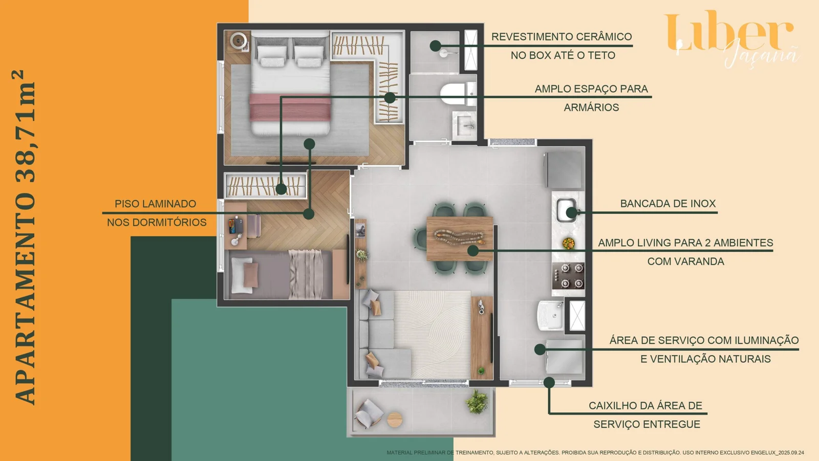Apartamento à venda com 38m², 2 quartos sem vaga - 14
