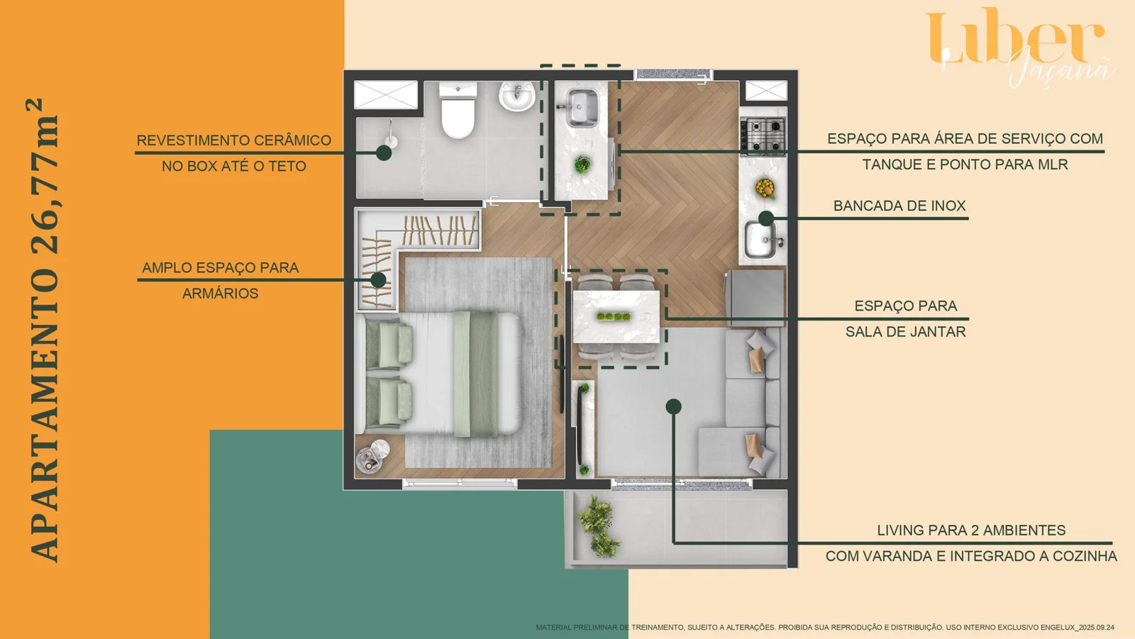 Apartamento à venda com 26m², 1 quarto sem vaga - 14