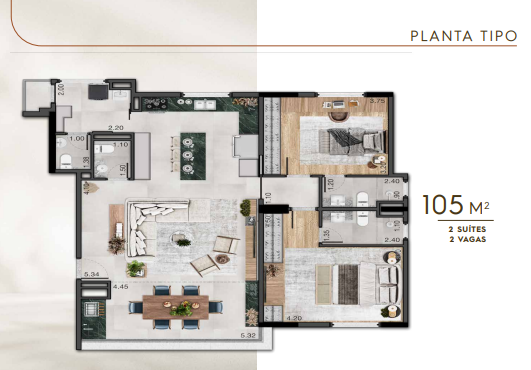 Apartamento à venda com 105m², 2 quartos com vaga - 27