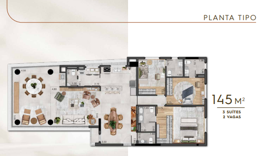 Apartamento à venda com 145m², 3 quartos com vaga - 27
