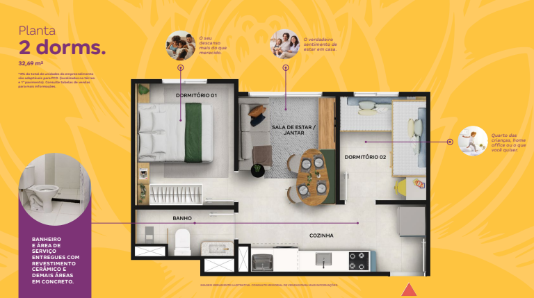 Apartamento à venda com 32m², 2 quartos sem vaga - 7